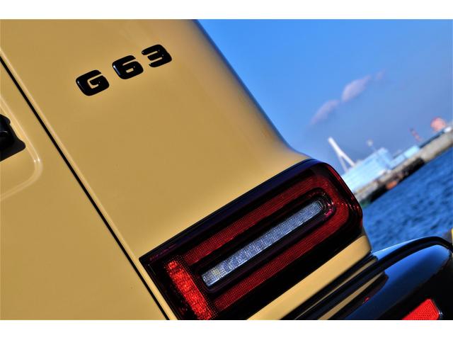 Gクラス G63 AMG世田谷特別オーダーモデル法人禁煙屋根保管左H特注オーダーカラーデザートサンドカーボンインテリア&ステアリングナイトパッケージエクスクルーシブPKG黒本革ベンチレーター22インチアルミディーラー(15枚目)