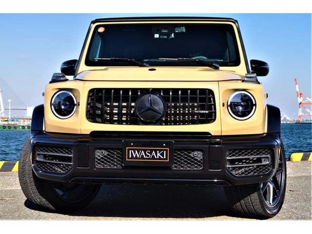 Gクラス G63 AMG世田谷特別オーダーモデル法人禁煙屋根保管左H特注オーダーカラーデザートサンドカーボンインテリア&ステアリングナイトパッケージエクスクルーシブPKG黒本革ベンチレーター22インチアルミディーラー(25枚目)