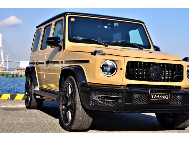 Gクラス G63 AMG世田谷特別オーダーモデル法人禁煙屋根保管左H特注オーダーカラーデザートサンドカーボンインテリア&ステアリングナイトパッケージエクスクルーシブPKG黒本革ベンチレーター22インチアルミディーラー(36枚目)