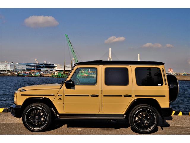Gクラス G63 AMG世田谷特別オーダーモデル法人禁煙屋根保管左H特注オーダーカラーデザートサンドカーボンインテリア&ステアリングナイトパッケージエクスクルーシブPKG黒本革ベンチレーター22インチアルミディーラー(38枚目)