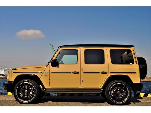 Gクラス G63 AMG世田谷特別オーダーモデル法人禁煙屋根保管左H特注オーダーカラーデザートサンドカーボンインテリア&ステアリングナイトパッケージエクスクルーシブPKG黒本革ベンチレーター22インチアルミディーラー(39枚目)