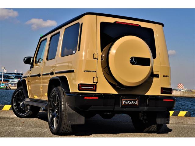 Gクラス G63 AMG世田谷特別オーダーモデル法人禁煙屋根保管左H特注オーダーカラーデザートサンドカーボンインテリア&ステアリングナイトパッケージエクスクルーシブPKG黒本革ベンチレーター22インチアルミディーラー(42枚目)