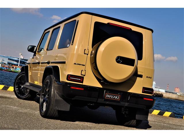 Gクラス G63 AMG世田谷特別オーダーモデル法人禁煙屋根保管左H特注オーダーカラーデザートサンドカーボンインテリア&ステアリングナイトパッケージエクスクルーシブPKG黒本革ベンチレーター22インチアルミディーラー(43枚目)