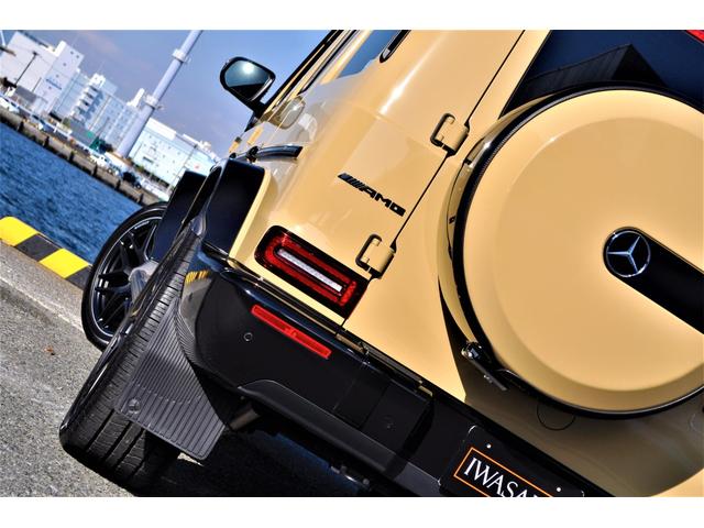 Gクラス G63 AMG世田谷特別オーダーモデル法人禁煙屋根保管左H特注オーダーカラーデザートサンドカーボンインテリア&ステアリングナイトパッケージエクスクルーシブPKG黒本革ベンチレーター22インチアルミディーラー(46枚目)