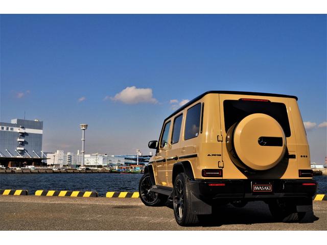 Gクラス G63 AMG世田谷特別オーダーモデル法人禁煙屋根保管左H特注オーダーカラーデザートサンドカーボンインテリア&ステアリングナイトパッケージエクスクルーシブPKG黒本革ベンチレーター22インチアルミディーラー(48枚目)