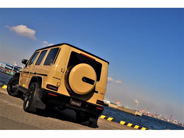 Gクラス G63 AMG世田谷特別オーダーモデル法人禁煙屋根保管左H特注オーダーカラーデザートサンドカーボンインテリア&ステアリングナイトパッケージエクスクルーシブPKG黒本革ベンチレーター22インチアルミディーラー(51枚目)