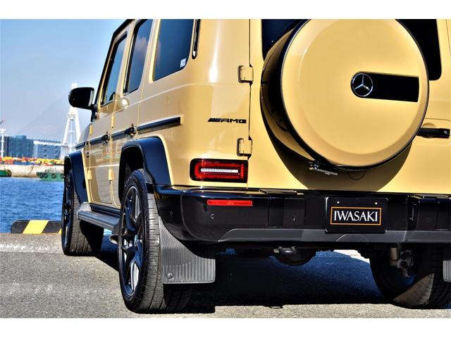 Gクラス G63 AMG世田谷特別オーダーモデル法人禁煙屋根保管左H特注オーダーカラーデザートサンドカーボンインテリア&ステアリングナイトパッケージエクスクルーシブPKG黒本革ベンチレーター22インチアルミディーラー(53枚目)