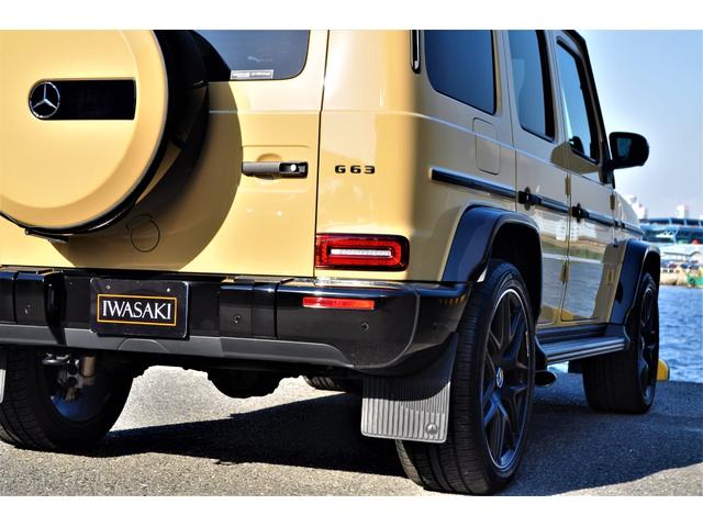 Gクラス G63 AMG世田谷特別オーダーモデル法人禁煙屋根保管左H特注オーダーカラーデザートサンドカーボンインテリア&ステアリングナイトパッケージエクスクルーシブPKG黒本革ベンチレーター22インチアルミディーラー(54枚目)