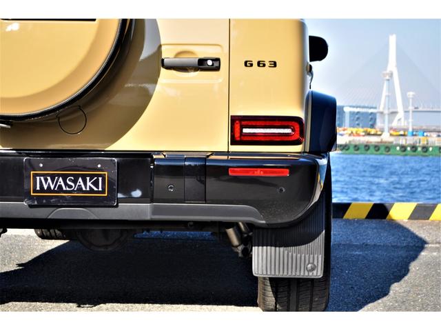 Gクラス G63 AMG世田谷特別オーダーモデル法人禁煙屋根保管左H特注オーダーカラーデザートサンドカーボンインテリア&ステアリングナイトパッケージエクスクルーシブPKG黒本革ベンチレーター22インチアルミディーラー(56枚目)