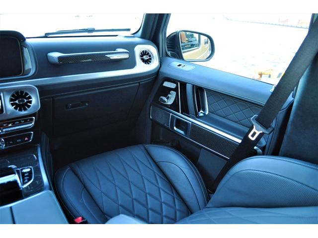 Gクラス G63 AMG世田谷特別オーダーモデル法人禁煙屋根保管左H特注オーダーカラーデザートサンドカーボンインテリア&ステアリングナイトパッケージエクスクルーシブPKG黒本革ベンチレーター22インチアルミディーラー(69枚目)