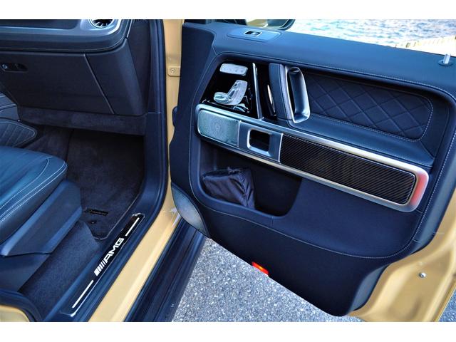 Gクラス G63 AMG世田谷特別オーダーモデル法人禁煙屋根保管左H特注オーダーカラーデザートサンドカーボンインテリア&ステアリングナイトパッケージエクスクルーシブPKG黒本革ベンチレーター22インチアルミディーラー(71枚目)