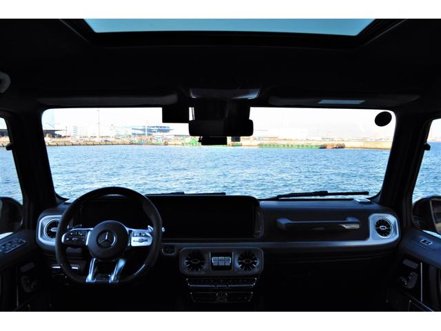 Gクラス G63 AMG世田谷特別オーダーモデル法人禁煙屋根保管左H特注オーダーカラーデザートサンドカーボンインテリア&ステアリングナイトパッケージエクスクルーシブPKG黒本革ベンチレーター22インチアルミディーラー(72枚目)