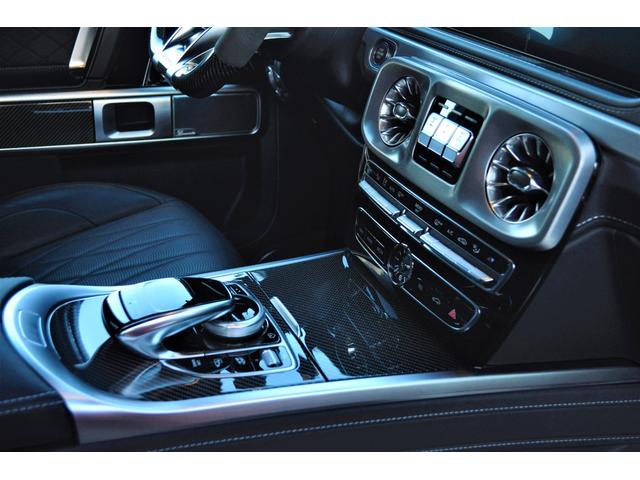 Gクラス G63 AMG世田谷特別オーダーモデル法人禁煙屋根保管左H特注オーダーカラーデザートサンドカーボンインテリア&ステアリングナイトパッケージエクスクルーシブPKG黒本革ベンチレーター22インチアルミディーラー(75枚目)