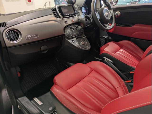 アバルト595C ツーリズモ MYS メイクユアスコーピオン 専用色 赤レザー カロッツェリアインダッシュナビ フルセグ バックカメラ Bluetooth パドルシフト キセノンヘッドライト 純正17インチアルミ ドラレコ ETC(12枚目)