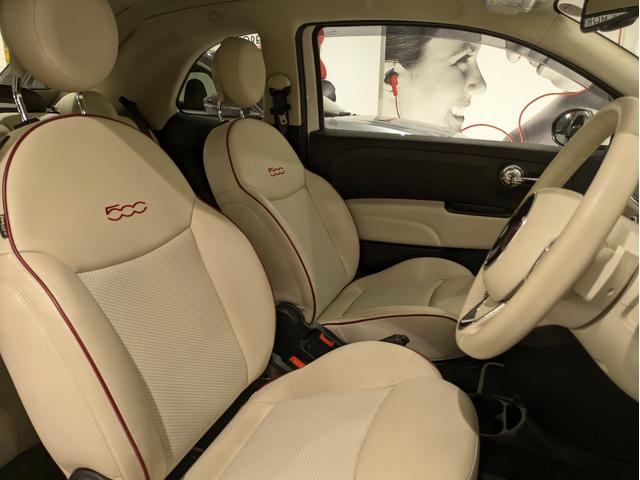 500C ドルチェヴィータ 100台限定車 専用ソフトトップ クロームボンネットライン 専用16インチアルミ ボディーレッドラインデカール 専用ハーフレザーシート キセノンヘッドライト リアパークセンサー CarPlay ETC(15枚目)