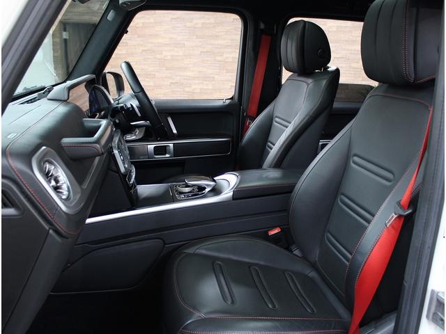 Gクラス G350d マヌファクトゥーアエディション 特別仕様車 ラグジュアリーP ガラスSR 黒ナッパ革 前席シートヒータープラス&ベンチレーター 全周カメラ Burmester レーダーセーフティP マルチビームLED 専用20AW 禁煙 1オーナー(17枚目)