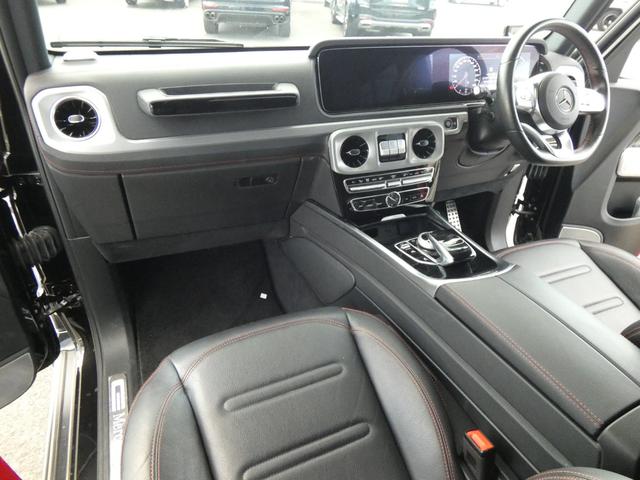 Gクラス G350d AMGライン LUX-PKG ブラックアウト アダプティブダンピングS ガラスSR 黒革 RSP 純正HDDナビ地デジ360°カメラ ブルメスターサウンド AMG20AW(黒塗装) レッドキャリパー 禁煙 ワンオーナー 正規D車(12枚目)