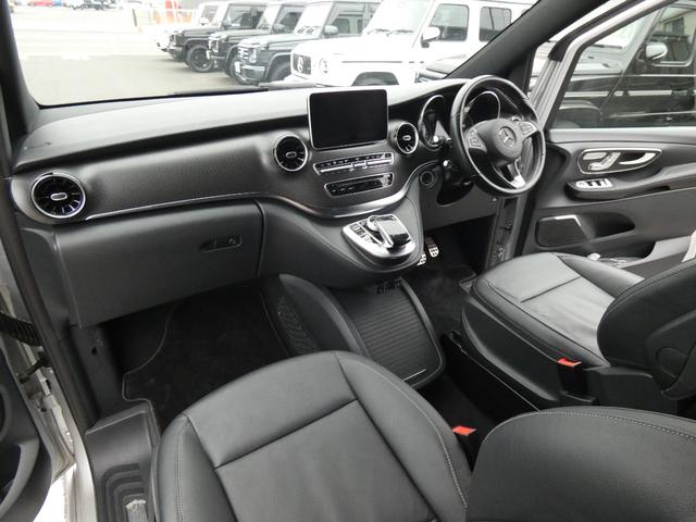 Vクラス V220d アバンギャルド ロング AMGライン 後期型 パノラマSR レーダーセーフティーPKG 黒革 シートヒーター 後席フルフラットシート 純正HDDナビ地デジ360°カメラ Burmesterサウンド AMG19AW 禁煙 正規D車(12枚目)