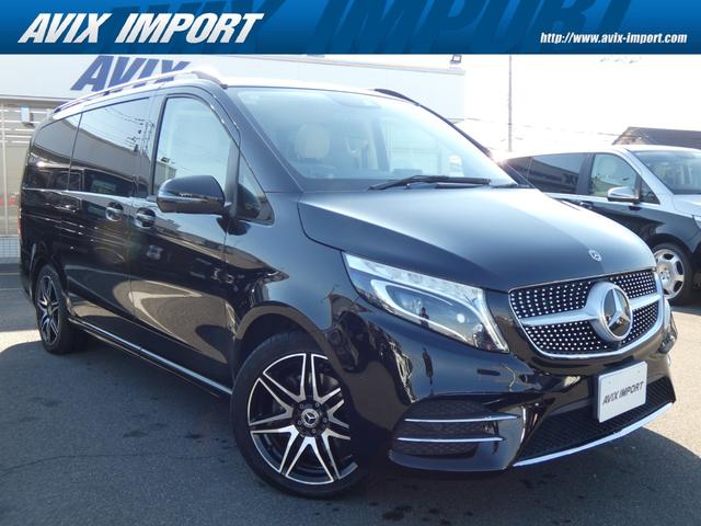 Ｖクラス Ｖ２２０ｄ　アバンギャルド　ロング　ＡＭＧライン　後期型　エクスクルーシブシートＰＫＧ　パノラマＳＲ　レーダーＳＦ　ベージュ革　リアエアコン　純正ＭＢＵＸナビ地デジ３６０°カメラ　後席ツインモニター　Ｂｕｒｍｅｓｔｅｒ　ＡＭＧ１９ＡＷ　禁煙　正規Ｄ車（4枚目）