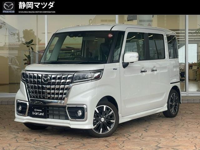 マツダ フレアワゴンカスタムスタイル ハイブリッドＸＳ　６６０カスタムスタイルハイブリッドＸＳ　ＣＶＴインパネ　全方位カメラパッケージ　車線逸脱抑制機能　標識認識機能　アダプティブク