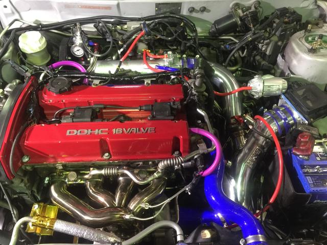 ランサー ＧＳＲエボリューションＶ　エボ５　ニューペイント　シグナルグリーンＨＫＳ　ＧＴ３タービン　ＨＫＳ　エキマニ　インテーク　ＭＯＴＥＣ　Ｍ８４　ＴＥＩＮ　車高調　ブレンボ　アルミラジエター　タイベル交換済み（45枚目）