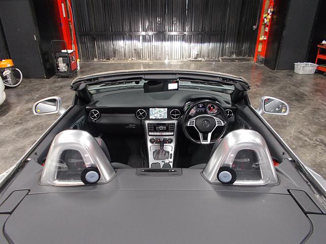 SLK SLK200エクスクルーシブ AMGスポーツパッケージ 社外エアロパーツ KW車高調 BBS18インチ GTウイング D2キャリパー D2ローター カールソンスポイラー 社外マフラー 電動オープン 黒革シート 純正ナビ 地デジTV(17枚目)