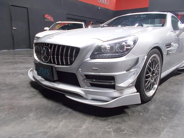 SLK SLK200エクスクルーシブ AMGスポーツパッケージ 社外エアロパーツ KW車高調 BBS18インチ GTウイング D2キャリパー D2ローター カールソンスポイラー 社外マフラー 電動オープン 黒革シート 純正ナビ 地デジTV(30枚目)