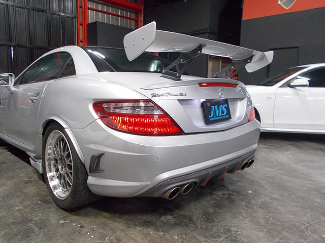 SLK SLK200エクスクルーシブ AMGスポーツパッケージ 社外エアロパーツ KW車高調 BBS18インチ GTウイング D2キャリパー D2ローター カールソンスポイラー 社外マフラー 電動オープン 黒革シート 純正ナビ 地デジTV(33枚目)