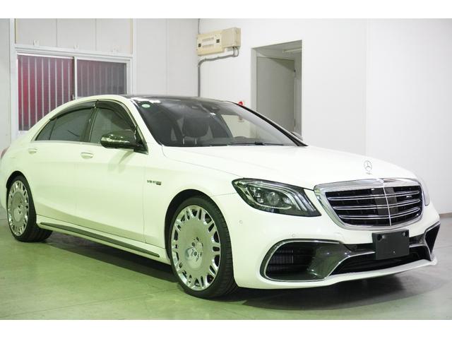 Ｓクラス Ｓ６３　４マチック＋ロング　ＡＭＧダイナミックパッケージ　保証付　サンルーフ　純正ＡＭＧ２０インチホイル有　ＢＲＡＢＵＳ２１インチ　　クルーズコントロール　ＥＴＣ　　４ＷＤ　ＬＥＤヘッドライト　シートヒーター　シートエアコン　全周囲カメラ（6枚目）