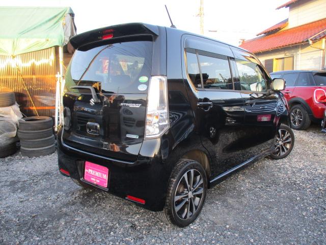 ワゴンＲスティングレー Ｔ　ターボ車　ＨＤＤナビ　フルセグ　ＣＤ録音　ＢＴオーディオ　ＥＴＣ　スマートキー　プッシュスタート　アイドリングストップ　前後ドラレコ　ＨＩＤライト　ＬＥＤフォグ　純正１５アルミ　パドルシフト　ＥＴＣ（2枚目）