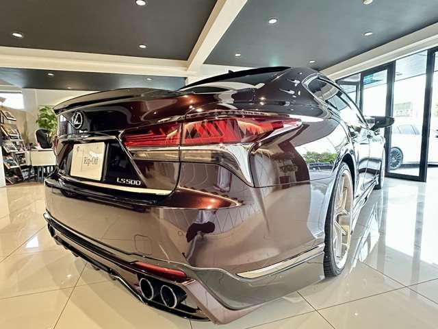 LS LS500 Fスポーツ TRDフルエアロ サンルーフ WALD22インチ リアスポイラースポーツマフラー&リアディフューザー エアロダイナミクスミラーカバー TOMSスロットルコントローラー(9枚目)