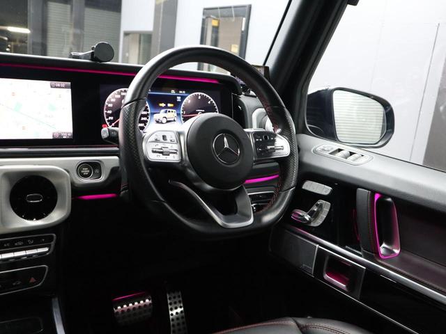 Gクラス G350d AMGライン ディーゼルターボ 4WD ラグジュアリーP アダプティブダンピング 禁煙法人1オーナー 取説/保障書/スペアキー(12枚目)