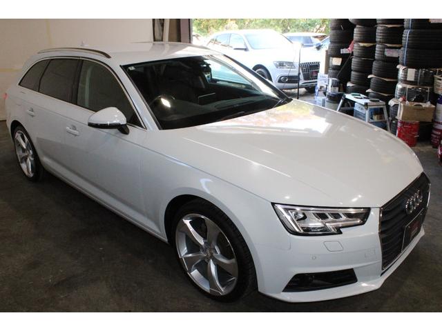 Ａ４アバント ２．０ＴＦＳＩ　ワンオーナー禁煙　新品コンプリート　ＡＣＣ　衝突軽減　レーンＡ　サイドＡ　バーチャルＣ　黒革　マトリクスＬＥＤ　ＣＡＲＰＬＡＹ　ナビ地デジＢカメラ　ＲＳタイプ新品１９ＡＷ　新品タイヤ　新品サスキット（10枚目）