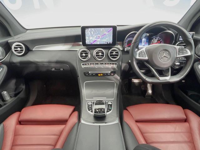 ＧＬＣ ＧＬＣ４３　４マチッククーペ　レザーエクスクルーシブＰＫＧ　ガラススライディングルーフ　レーダーセーフティＰＫＧ　Ｂｕｒｍｅｓｔｅｒサウンド　３６０°カメラ　全席シートヒーター　アダプティブハイビーム　純正ナビ　地デジＴＶ　ＨＵＤ（2枚目）
