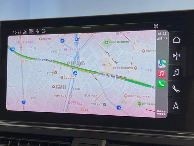 Ａ５スポーツバック ３５ＴＤＩ　Ｓライン　パークアシストＰＫＧ　アダプティブクルーズ　マトリクスＬＥＤライト　カープレイ　純正ナビ　３６０度カメラ　バーチャルコックピット　電動リアゲート　ハーフレザーシート　パワーシート　シートヒーター（56枚目）