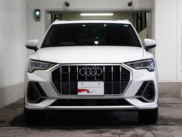 Ｑ３ ３５ＴＦＳＩ　Ｓライン　ブラックレザー　スマホインターフェイス　衝突被害軽減ブレーキ　アダプティブクルーズコントロール　レーンキープアシスト　障害物センサー　Ｂカメラ　横滑り防止装置　ヒルディセントコントロール　認定中古車（3枚目）