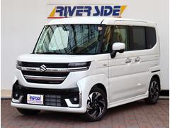 スペーシアカスタム ハイブリッドXSターボ 届出済未使用車 全方位カメラ付ナビ フルセグ HUD アダプティブクルーズ スズキセーフティサポート リアサーキュレーター 両電動スライド シートヒーター ステアリングヒーター パドルシフト 禁煙車 中古車画像