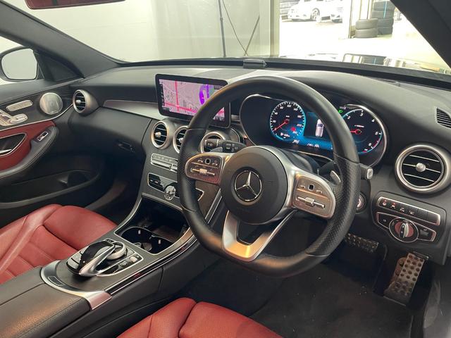Ｃクラスステーションワゴン Ｃ２２０ｄ　ステーションワゴンローレウスエディション　レザーＥＸ　純正ナビ　地デジ　３６０カメラ　レッドレザー　シートヒーター　シートクーラー　パワーシート　ＬＥＤライト　ＤＳＲＣ　ＨＵＤ　ブルメスター　リアゲート　カープレイ　アンドロイドオート（47枚目）