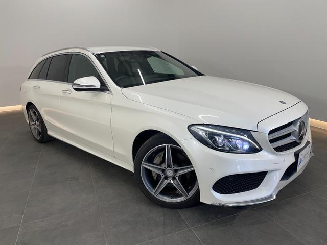 Ｃクラスステーションワゴン Ｃ２２０ｄ　ステーションワゴン　スポーツ　レーダーＰ　純正ナビ　地デジ　Ｂカメラ　レザーシート　シートヒーター　Ｄ席パワーシート　パドルシフト　ＬＥＤ　ＤＳＲＣ　Ｂｌｕｅｔｏｏｔｈ　ＰＴＳ　電動リアゲート　キーレスＧＯ　禁煙車　１８ＡＷ（2枚目）