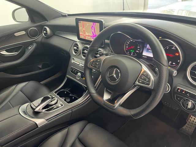Ｃクラスステーションワゴン Ｃ２２０ｄ　ステーションワゴン　スポーツ　レーダーＰ　純正ナビ　地デジ　Ｂカメラ　レザーシート　シートヒーター　Ｄ席パワーシート　パドルシフト　ＬＥＤ　ＤＳＲＣ　Ｂｌｕｅｔｏｏｔｈ　ＰＴＳ　電動リアゲート　キーレスＧＯ　禁煙車　１８ＡＷ（48枚目）
