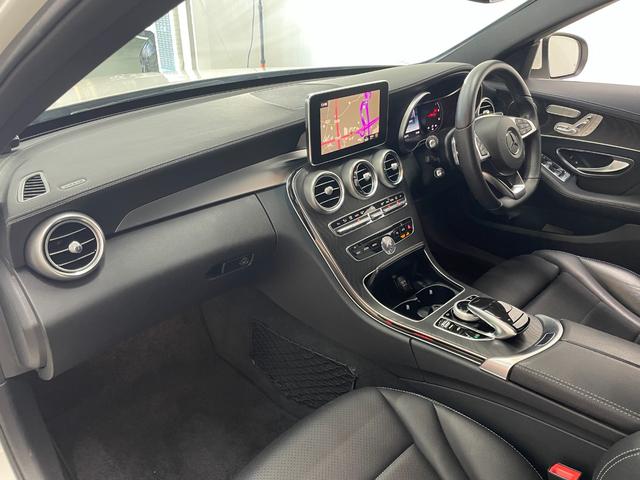 Ｃクラスステーションワゴン Ｃ２２０ｄ　ステーションワゴン　スポーツ　レーダーＰ　純正ナビ　地デジ　Ｂカメラ　レザーシート　シートヒーター　Ｄ席パワーシート　パドルシフト　ＬＥＤ　ＤＳＲＣ　Ｂｌｕｅｔｏｏｔｈ　ＰＴＳ　電動リアゲート　キーレスＧＯ　禁煙車　１８ＡＷ（51枚目）