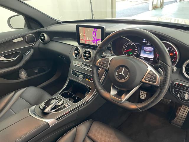 Ｃクラスステーションワゴン Ｃ２００　ステーションワゴン　スポーツ　レーダーＰ　純正ナビ　地デジ　Ｂカメラ　レザーシート　シートヒーター　Ｄ席パワーシート　ＬＥＤ　ＤＳＲＣ　Ｂｌｕｅｔｏｏｔｈ　ＰＴＳ　ＨＵＤ　電動リアゲート　キーレスＧＯ　禁煙車　１８ＡＷ（48枚目）
