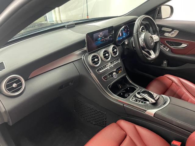 Ｃクラス Ｃ２２０ｄローレウスエディションスポーツプラスパック　レザーＥＸ　レーダーＰ　純正ナビ　地デジ　３６０カメラ　赤レザー　シートＨ・Ｃ　ＬＥＤ　ＤＳＲＣ　Ｂｌｕｅｔｏｏｔｈ　ＨＵＤ　ブルメスター　ＰＴＳ　電動リアゲート　キーレスＧＯ　禁煙車　１８ＡＷ（50枚目）