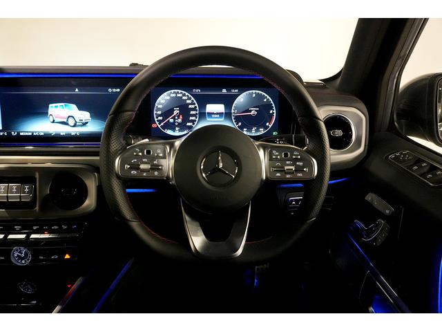 Gクラス G350d AMGライン D車 ダークステルス ラグジュアリーPKG アダプティブダンピング レーダーセーフティ Burmester 純正20インチAW 360°カメラ ブラックアウト マルチビームLEDライト シートヒータ(44枚目)