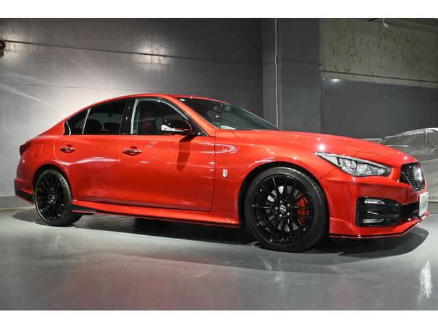 スカイライン ニスモ　３．０　ＮＩＳＭＯ　ＲＥＣＡＲＯシート　カーボン製フィニッシャー装着車　純正ナビサンルーフ　カーマインレッド　Ｇｒｅｄｄｙマフラー（2枚目）
