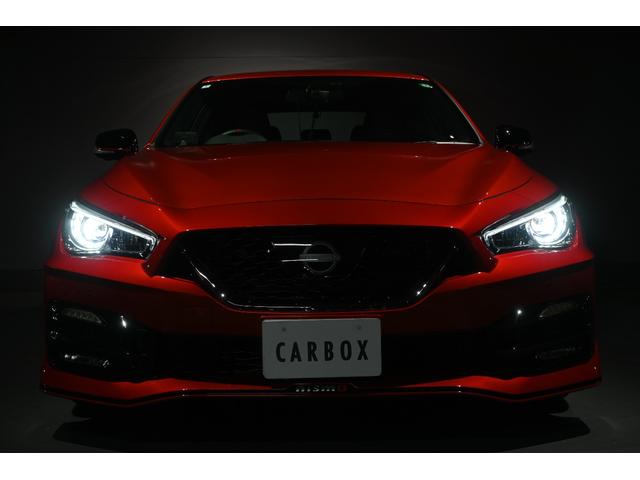 スカイライン ニスモ　３．０　ＮＩＳＭＯ　ＲＥＣＡＲＯシート　カーボン製フィニッシャー装着車　純正ナビサンルーフ　カーマインレッド　Ｇｒｅｄｄｙマフラー（8枚目）