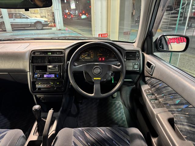 カリーナ GT タイベル交換済 純正5速MT 20バルブ4AGエンジン搭載車 ブリジストンスーパーRAP15インチアルミ MOMOステアリング KENWOOD1DINオーディオ ETC(5枚目)