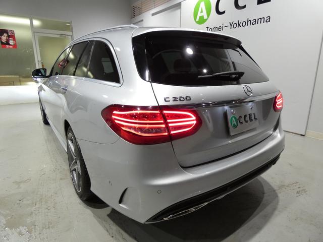 Ｃクラスステーションワゴン Ｃ２００　ステーションワゴン　スポーツ　レーダーセーフティ　ブラックレザーシート＆ヒーター　純正ナビＴＶ　バックカメラ　キーレスゴー　ブラインドスポットアシスト　電動テールゲート（2枚目）