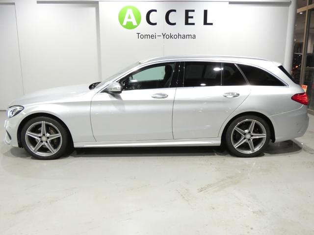 Ｃクラスステーションワゴン Ｃ２００　ステーションワゴン　スポーツ　レーダーセーフティ　ブラックレザーシート＆ヒーター　純正ナビＴＶ　バックカメラ　キーレスゴー　ブラインドスポットアシスト　電動テールゲート（5枚目）