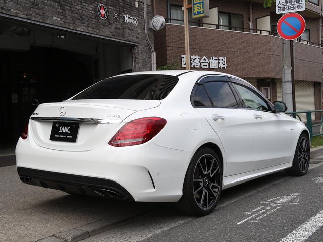 Ｃクラス Ｃ４３　４マチック　禁煙車　　本革レッドスポーツシートランバーサポート　　レーダーセーフティパッケージ　１２．３インチコックピットディスプレイ　　ドライブレコーダー　トランクリッドスポイラーリップ　マルチハイビームＬＥＤ（63枚目）